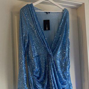 nwt fashion nova - anyssa sequin mini dress - size 3x